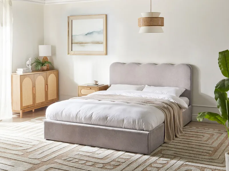 Dobbeltseng Nanterre 160x200 cm - Taupe - Møbler - Senger - Sengeramme & sengestamme