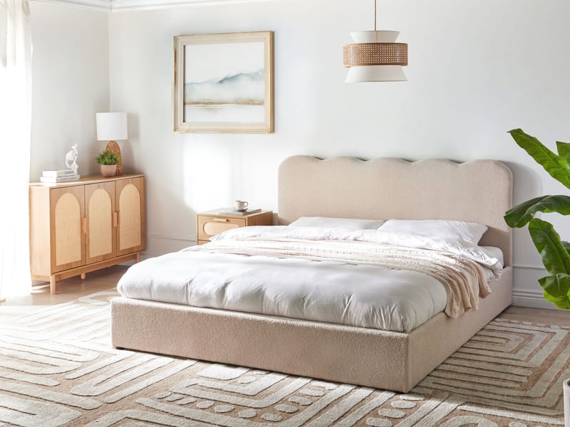 Dobbeltseng Nanterre 180x200 cm - Beige - Møbler - Senger - Sengeramme & sengestamme