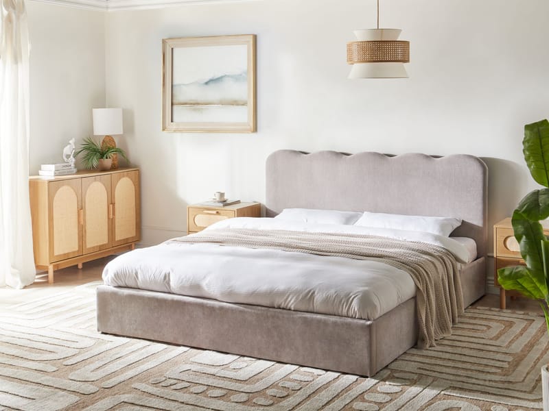 Dobbeltseng Nanterre 180x200 cm - Taupe - Møbler - Senger - Sengeramme & sengestamme