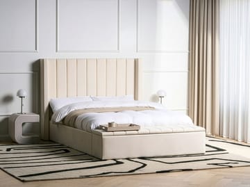 Dobbeltseng Noyers 140x200 cm - Off-White - Møbler - Senger - Sengeramme & sengestamme