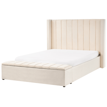 Dobbeltseng Noyers 140x200 cm - Off-White - Møbler - Senger - Sengeramme & sengestamme