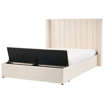 Dobbeltseng Noyers 140x200 cm - Off-White - Møbler - Senger - Sengeramme & sengestamme