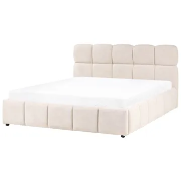 Dobbeltseng Noyon 160x200 cm - Lys beige - Møbler - Senger - Sengeramme & sengestamme