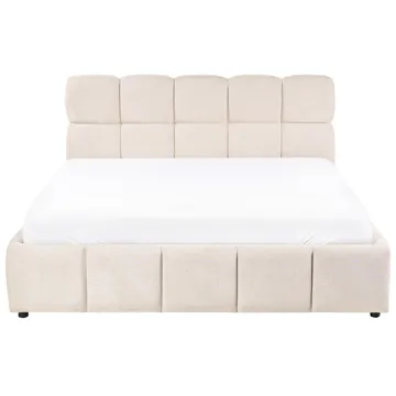 Dobbeltseng Noyon 160x200 cm - Lys beige - Møbler - Senger - Sengeramme & sengestamme