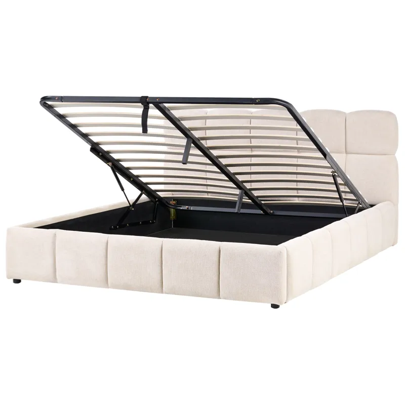 Dobbeltseng Noyon 180x200 cm - Lys beige - Møbler - Senger - Sengeramme & sengestamme