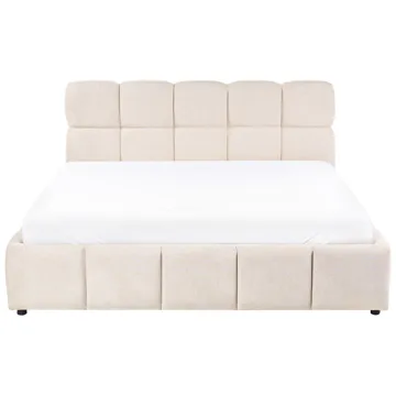 Dobbeltseng Noyon 180x200 cm - Lys beige - Møbler - Senger - Sengeramme & sengestamme