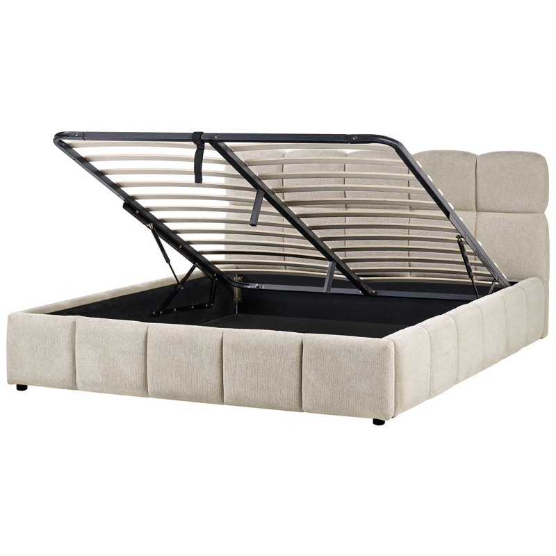 Dobbeltseng Noyon 180x200 cm - Taupe - Møbler - Senger - Sengeramme & sengestamme