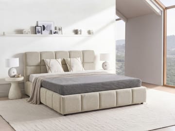 Dobbeltseng Noyon 180x200 cm - Taupe - Møbler - Senger - Sengeramme & sengestamme