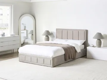 Dobbeltseng Quiberon 140x200 cm - Taupe - Møbler - Senger - Sengeramme & sengestamme