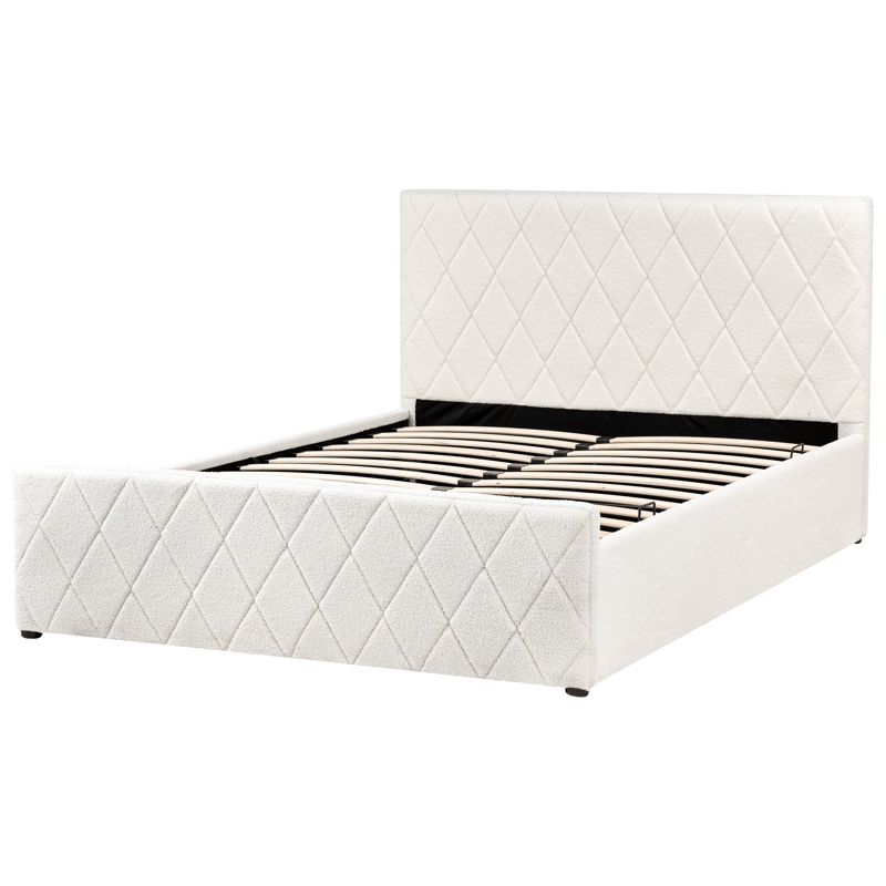 Dobbeltseng Rochefort 140x200 cm - Off-white - Møbler - Senger - Sengeramme & sengestamme