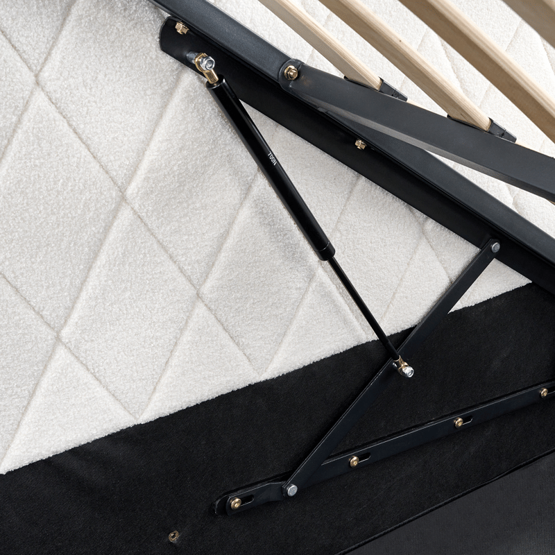 Dobbeltseng Rochefort 140x200 cm - Off-white - Møbler - Senger - Sengeramme & sengestamme