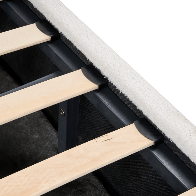 Dobbeltseng Rochefort 140x200 cm - Off-white - Møbler - Senger - Sengeramme & sengestamme