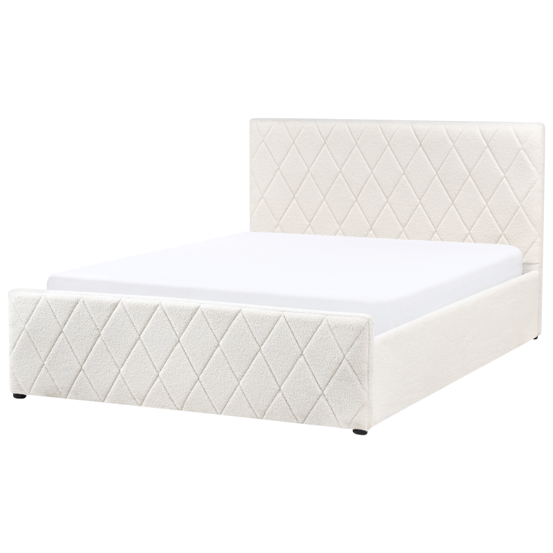 Dobbeltseng Rochefort 140x200 cm - Off-white - Møbler - Senger - Sengeramme & sengestamme