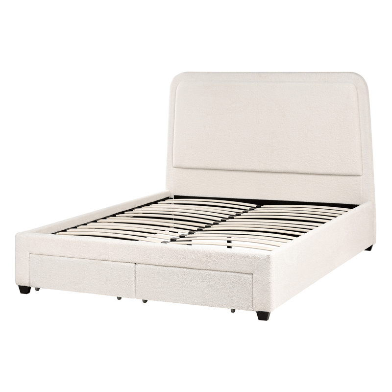 Dobbeltseng Sardent 140x200 - Off-White - Møbler - Senger - Sengeramme & sengestamme