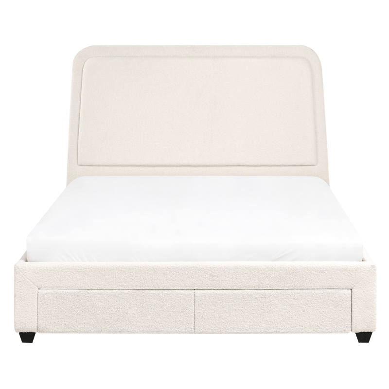 Dobbeltseng Sardent 140x200 - Off-White - Møbler - Senger - Sengeramme & sengestamme
