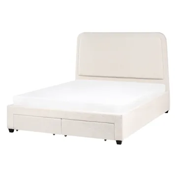 Dobbeltseng Sardent 140x200 - Off-White - Møbler - Senger - Sengeramme & sengestamme