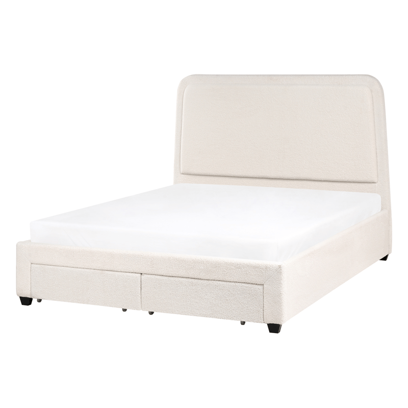 Dobbeltseng Sardent 140x200 - Off-White - Møbler - Senger - Sengeramme & sengestamme