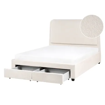 Dobbeltseng Sardent 140x200 - Off-White - Møbler - Senger - Sengeramme & sengestamme