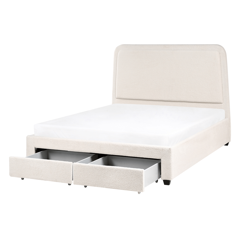 Dobbeltseng Sardent 140x200 - Off-White - Møbler - Senger - Sengeramme & sengestamme