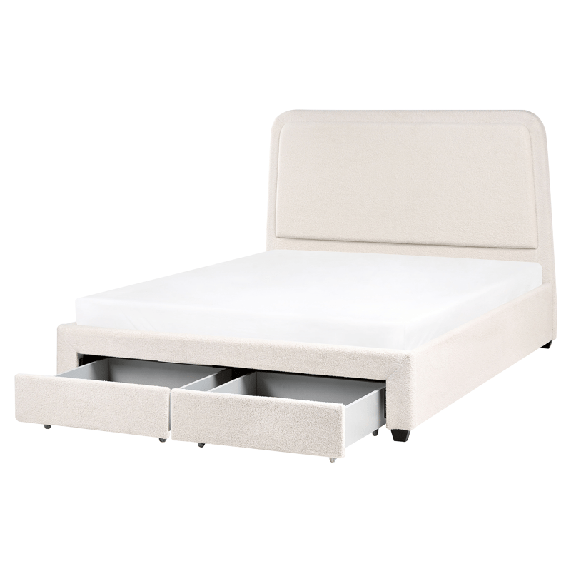Dobbeltseng Sardent 160x200 - Off-white - Møbler - Senger - Sengeramme & sengestamme