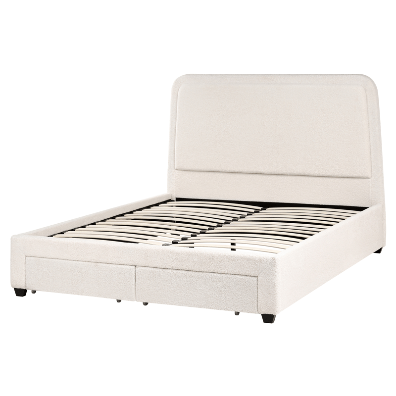 Dobbeltseng Sardent 160x200 - Off-white - Møbler - Senger - Sengeramme & sengestamme