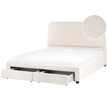 Dobbeltseng Sardent 180x200 - Off-White - Møbler - Senger - Sengeramme & sengestamme