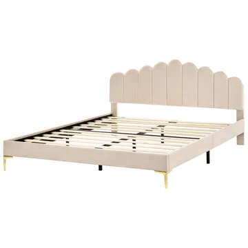 Dobbeltseng Sauvian 180x200 cm - Beige - Møbler - Senger - Sengeramme & sengestamme