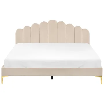 Dobbeltseng Sauvian 180x200 cm - Beige - Møbler - Senger - Sengeramme & sengestamme