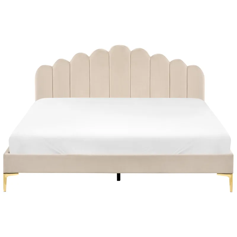 Dobbeltseng Sauvian 180x200 cm - Beige - Møbler - Senger - Sengeramme & sengestamme