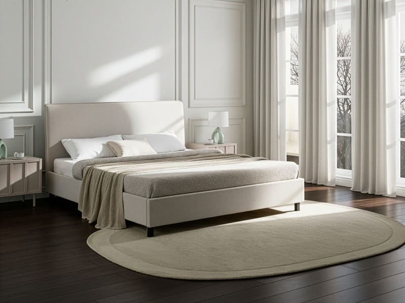 Dobbeltseng Sennez 180x200 - Beige - Møbler - Senger - Sengeramme & sengestamme