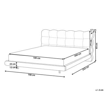 Dobbeltseng Soulisse 180x200 cm - Off-White - Møbler - Senger - Sengeramme & sengestamme