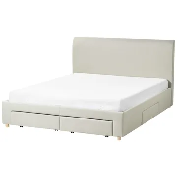 Dobbeltseng Soutrin 160x200 cm - Beige - Møbler - Senger - Sengeramme & sengestamme