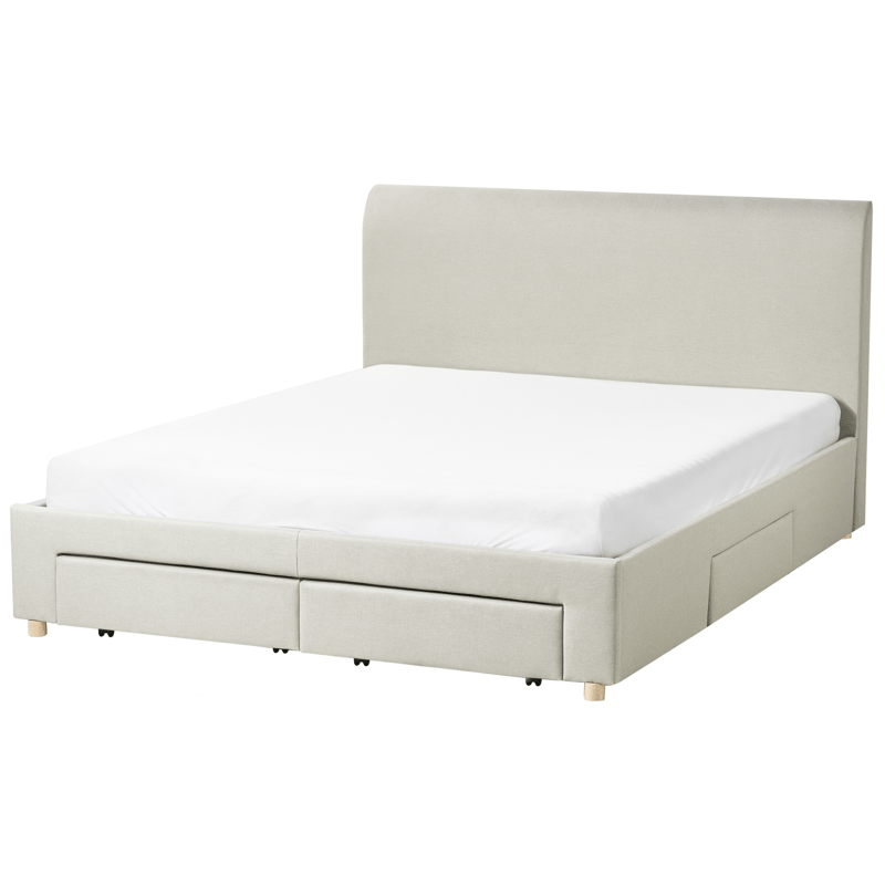 Dobbeltseng Soutrin 160x200 cm - Beige - Møbler - Senger - Sengeramme & sengestamme
