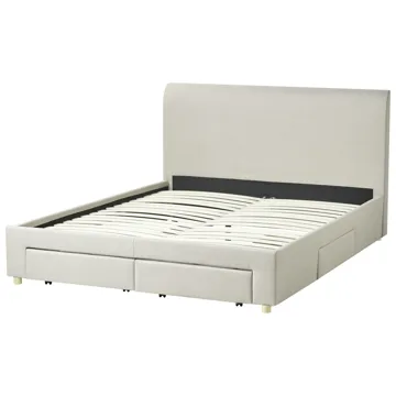 Dobbeltseng Soutrin 160x200 cm - Beige - Møbler - Senger - Sengeramme & sengestamme