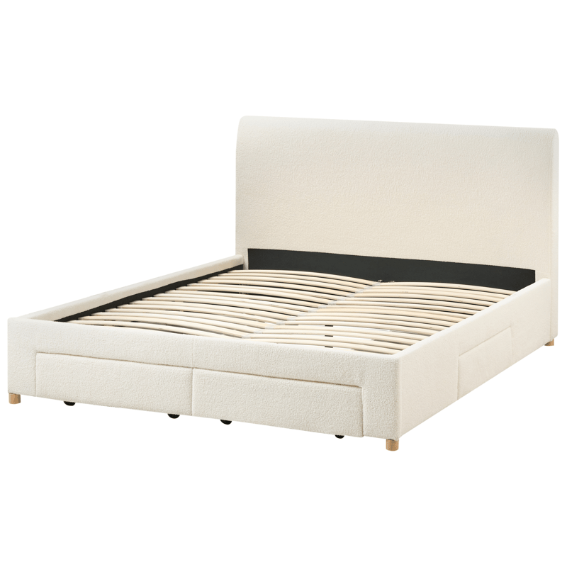 Dobbeltseng Soutrin 160x200 cm - Off-white - Møbler - Senger - Sengeramme & sengestamme