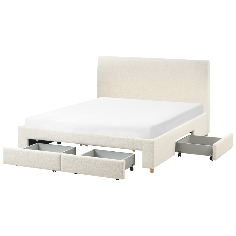 Dobbeltseng Soutrin 160x200 cm - Off-white - Møbler - Senger - Sengeramme & sengestamme
