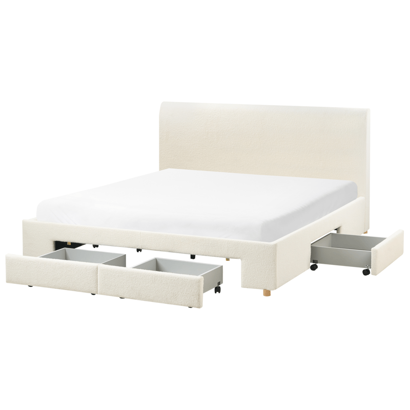 Dobbeltseng Soutrin 180x200 cm - Off-white - Møbler - Senger - Sengeramme & sengestamme