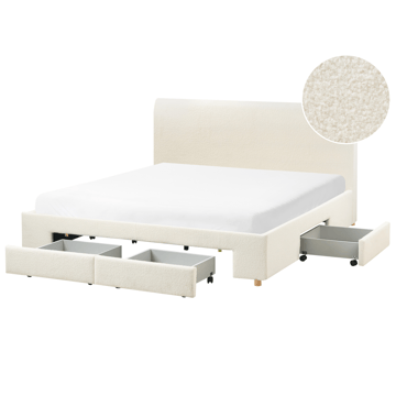 Dobbeltseng Soutrin 180x200 cm - Off-white - Møbler - Senger - Sengeramme & sengestamme