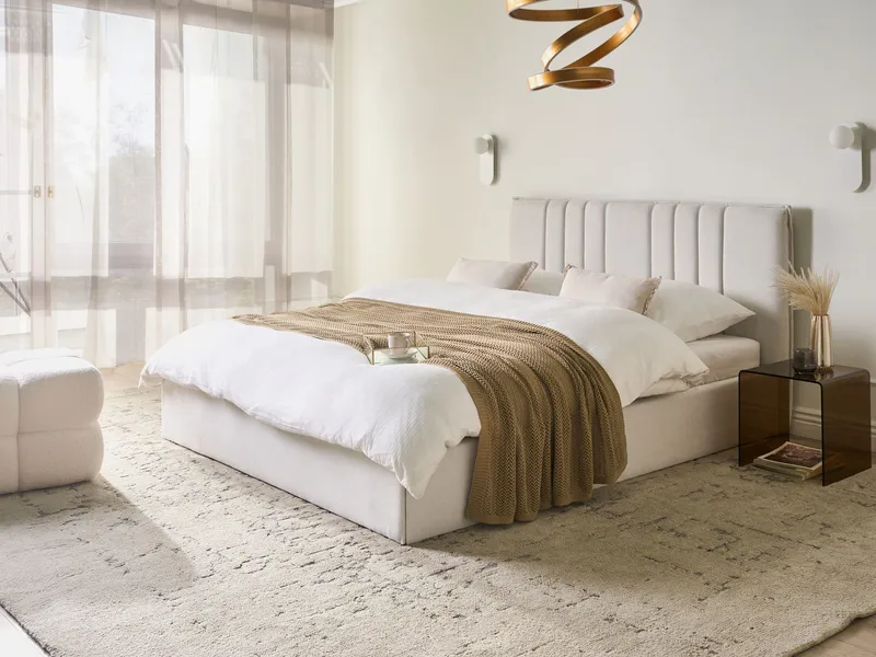 Dobbeltseng Tarascon 160x200 cm - Lys beige - Møbler - Senger - Sengeramme & sengestamme