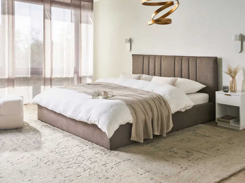 Dobbeltseng Tarascon 180x200 cm - Taupe - Møbler - Senger - Sengeramme & sengestamme