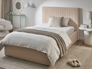 Dobbeltseng Vion 120x200 cm - Beige - Møbler - Senger - Sengeramme & sengestamme
