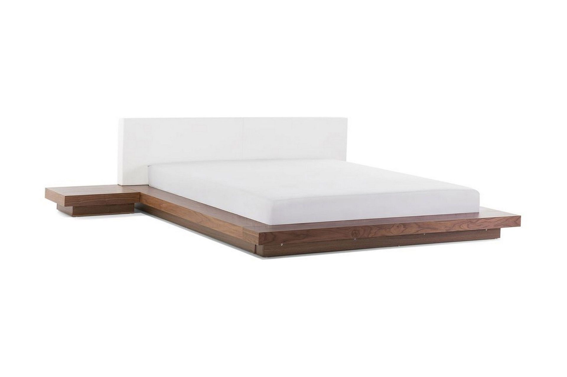 Dobbeltseng ZEN med Nattbord og LED 180x200 brun - Brun