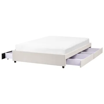 Dobbeltseng Prades 140x200 cm - Lys beige - Møbler - Senger - Sengeramme & sengestamme