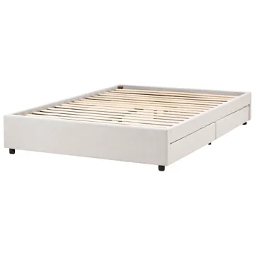 Dobbeltseng Prades 140x200 cm - Lys beige - Møbler - Senger - Sengeramme & sengestamme