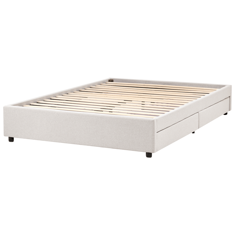Dobbeltseng Prades 140x200 cm - Lys beige - Møbler - Senger - Sengeramme & sengestamme