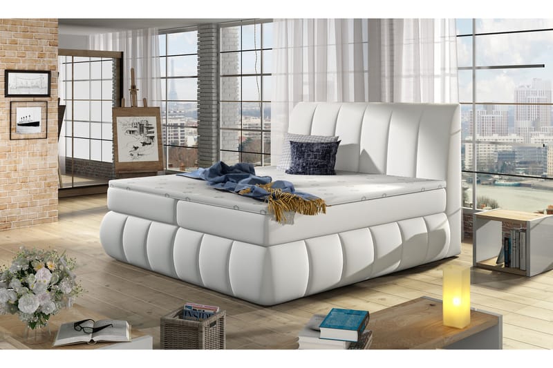 Fabara Rammeseng 160x200 cm - Hvit - Møbler - Senger - Rammeseng