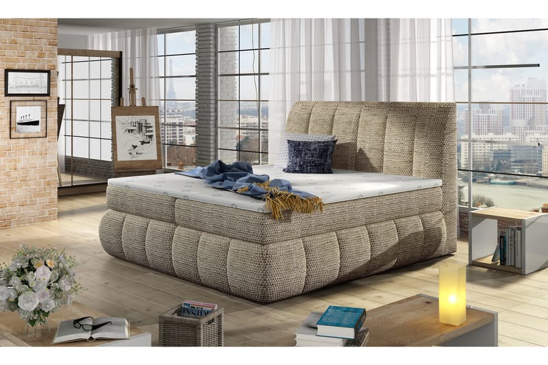 Fabara Seng 180x200 cm - Beige - Møbler - Senger - Familieseng