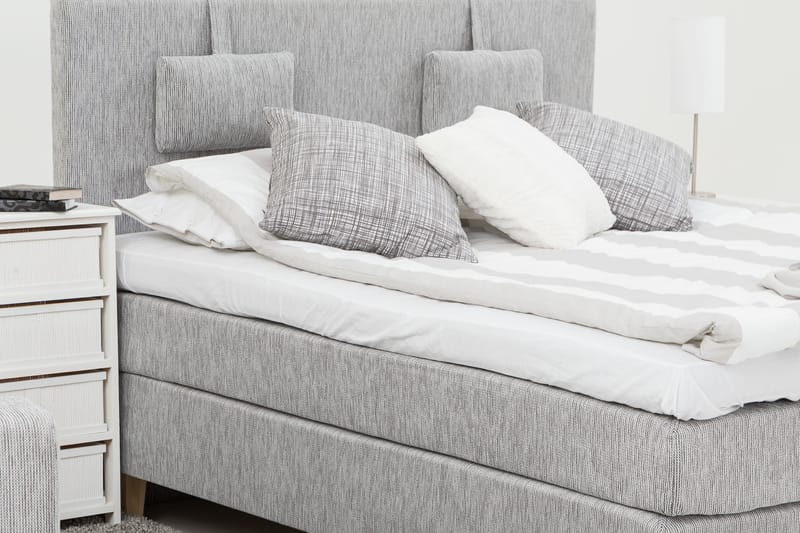 Grand Kontinentalseng 160x200 Lysegrå - Grå - Møbler - Senger - Kontinentalsenger