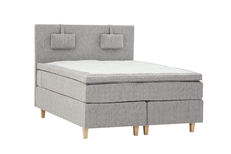 Grand Kontinentalseng 160x200 Lysegrå - Grå - Møbler - Senger - Kontinentalsenger