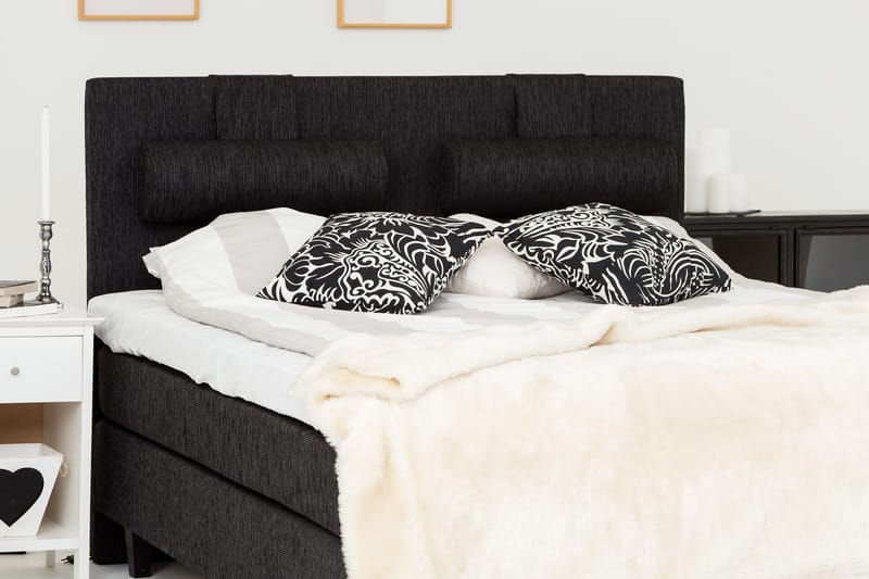 Grand Kontinentalseng 180x200 Sengepakke Svart - Svart - Møbler - Senger - Kontinentalsenger